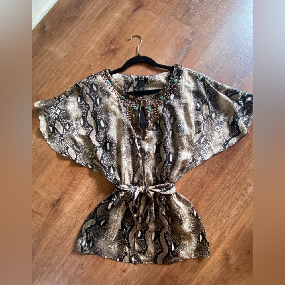 Alfani Snake Print Dress with Brown and Black Tones